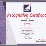 Capture the moment certificate - 09.2007