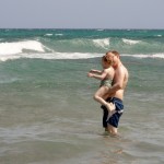 Per tutto il tempo in cui siamo stati li, il vento e le onde son stati molto forti